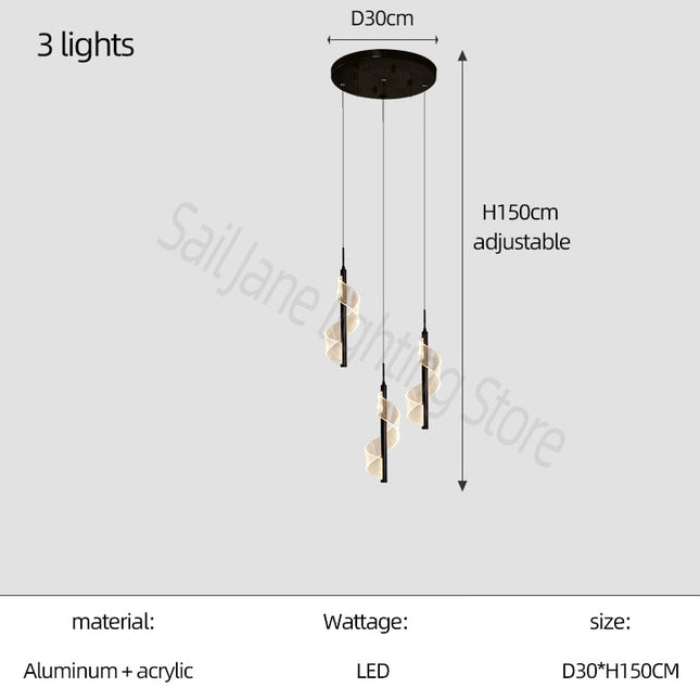 ChandelierDecor - Staircase Spiral Chandelier: Illuminate with Elegance