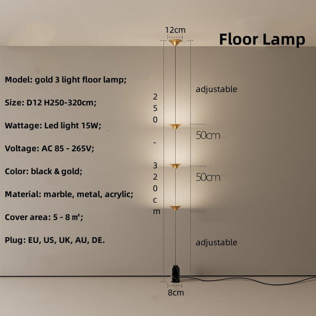 ChandelierDecor - String Bedside LED Adjustable Floor Lamp