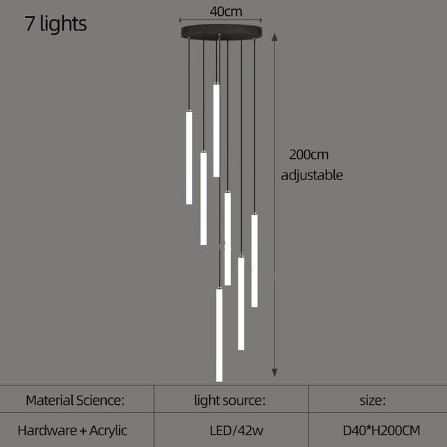 ChandelierDecor - Strip Cylinders Chandelier - Sleek & Modern Lighting