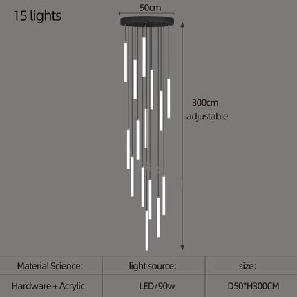 ChandelierDecor - Strip Cylinders Chandelier - Sleek & Modern Lighting