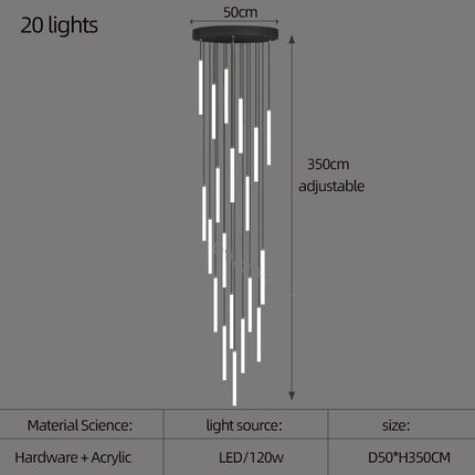 ChandelierDecor - Strip Cylinders Chandelier - Sleek & Modern Lighting