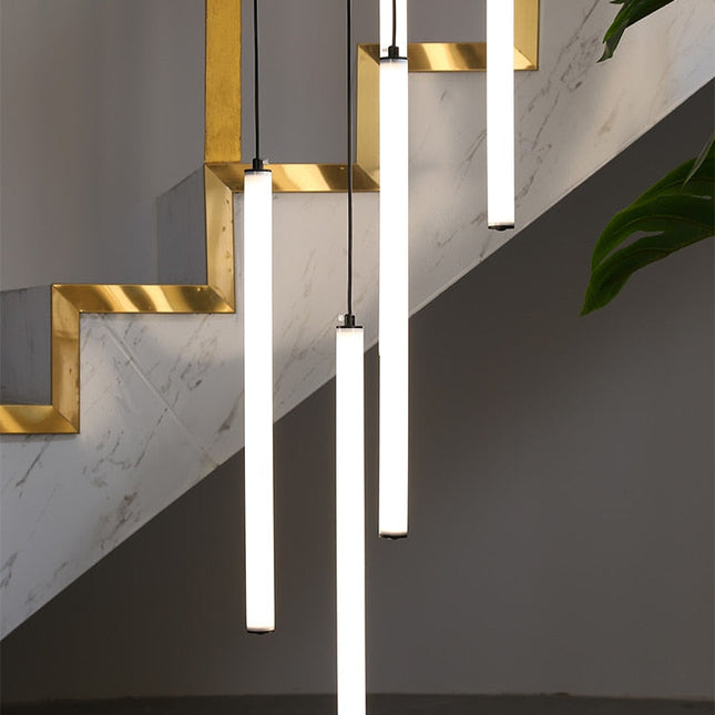 ChandelierDecor - Strip Cylinders Chandelier - Sleek & Modern Lighting