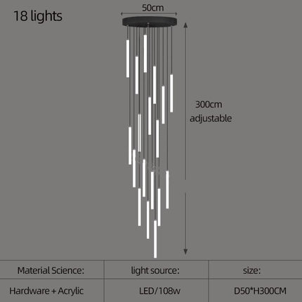 ChandelierDecor - Strip Cylinders Chandelier - Sleek & Modern Lighting