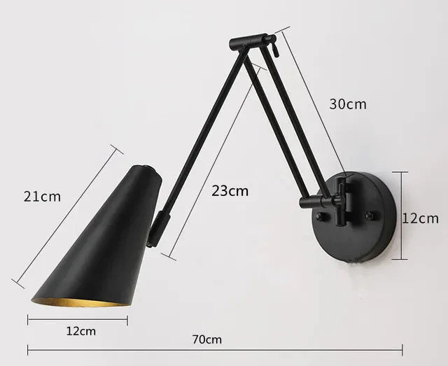 ChandelierDecor - Swing Long Arm Internal Touch Sensor Wall Lamp