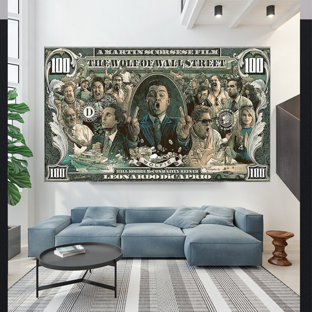 ChandelierDecor - The Wolf of Wall Street Leonardo Dicaprio Canvas Wall Art