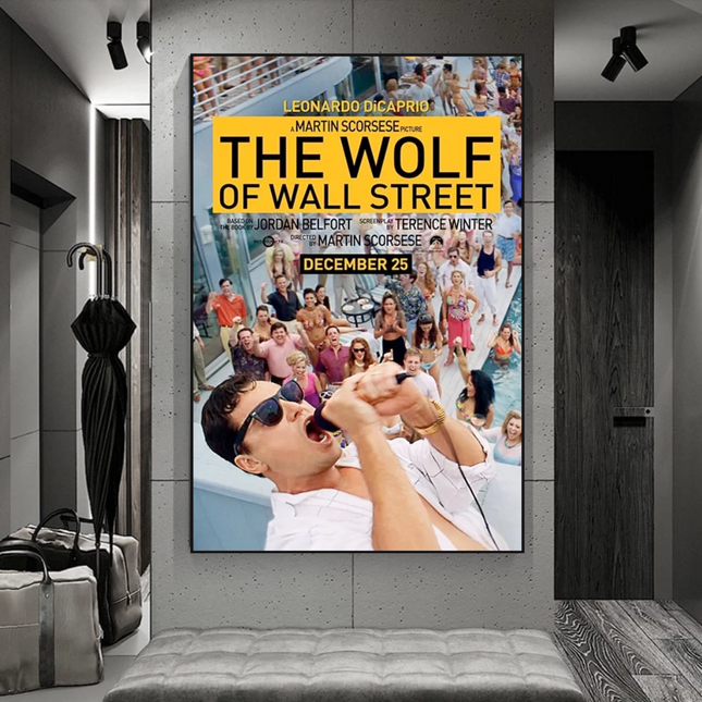 ChandelierDecor - The Wolf of Wall Street Leonardo Dicaprio Canvas Wall Art
