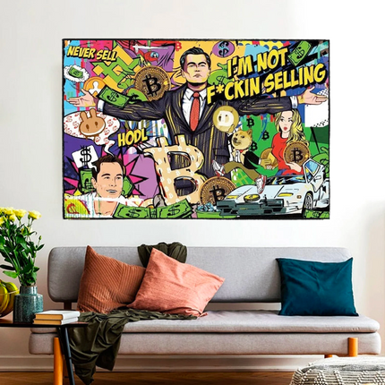 ChandelierDecor - The Wolf of Wall Street Leonardo Dicaprio Canvas Wall Art