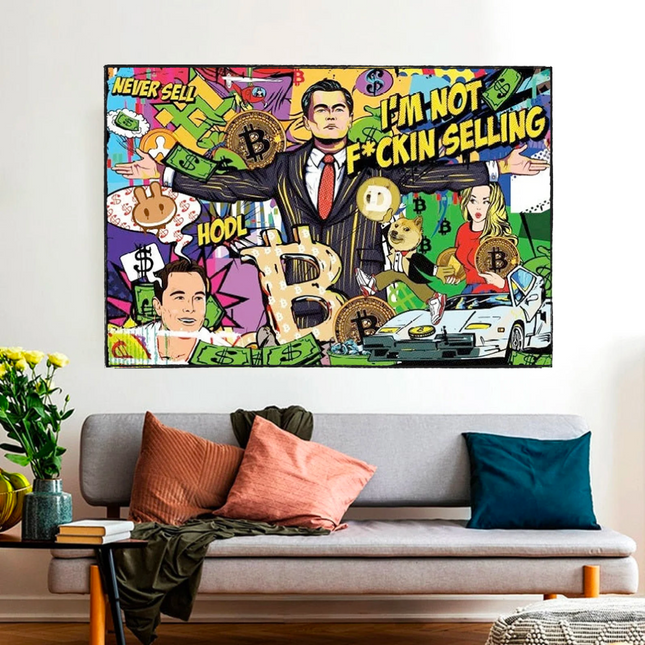 ChandelierDecor - The Wolf of Wall Street Leonardo Dicaprio Canvas Wall Art