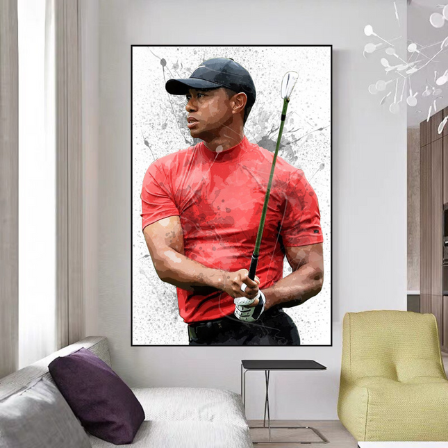 ChandelierDecor - Tiger woods Golf Champion Canvas Wall Art
