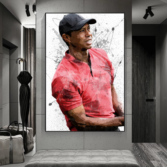 ChandelierDecor - Tiger woods Golf Champion Canvas Wall Art