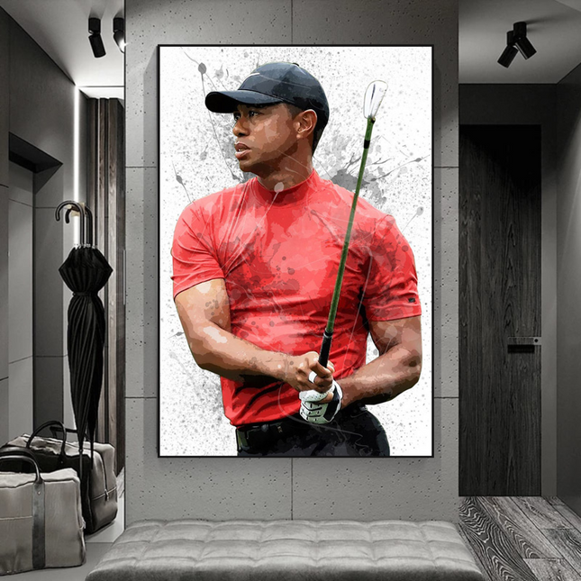 ChandelierDecor - Tiger woods Golf Champion Canvas Wall Art