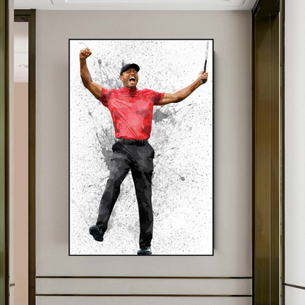 ChandelierDecor - Tiger woods Golf Champion Canvas Wall Art