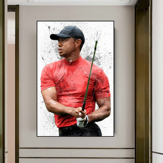 ChandelierDecor - Tiger woods Golf Champion Canvas Wall Art