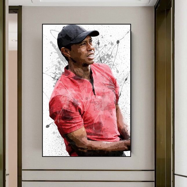 ChandelierDecor - Tiger woods Golf Champion Canvas Wall Art