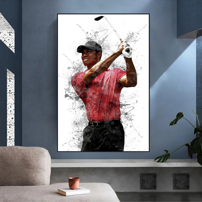 ChandelierDecor - Tiger woods Golf Champion Canvas Wall Art