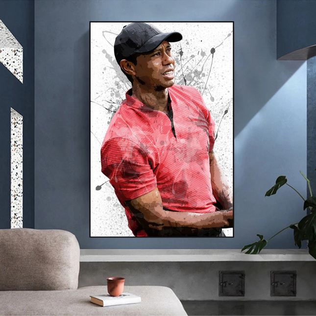 ChandelierDecor - Tiger woods Golf Champion Canvas Wall Art