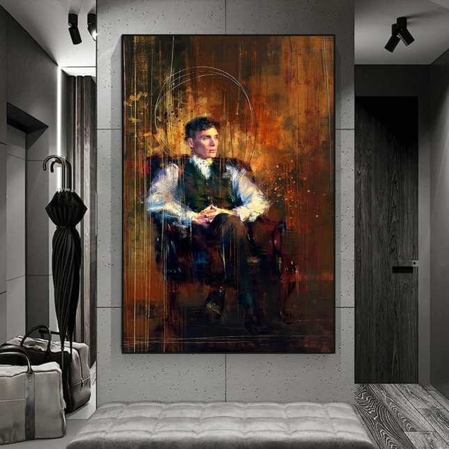 ChandelierDecor - Tommy Shelby Peaky Blinders Drama Canvas Wall Art Poster