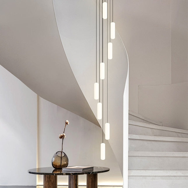 ChandelierDecor - Tubes: Staircase Chandelier - Exquisite Lighting Solution