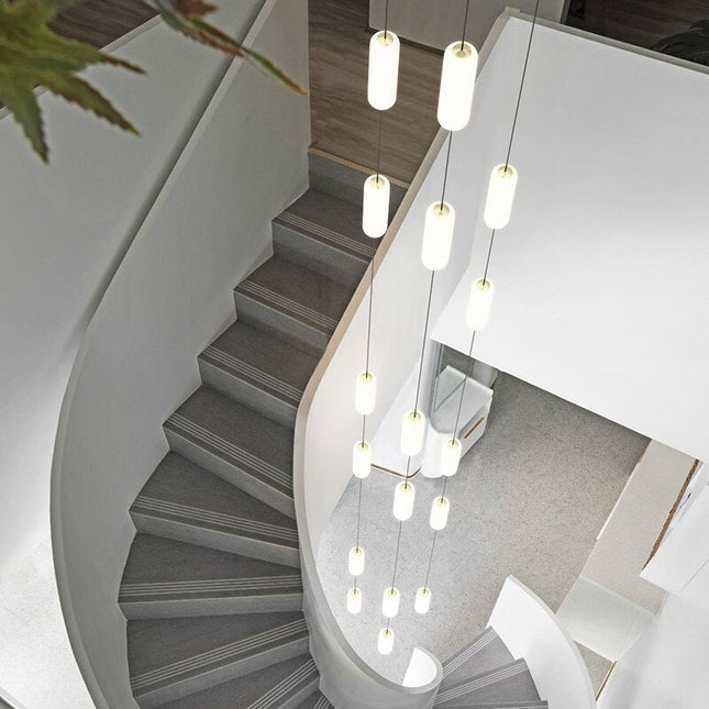 ChandelierDecor - Tubes: Staircase Chandelier - Exquisite Lighting Solution