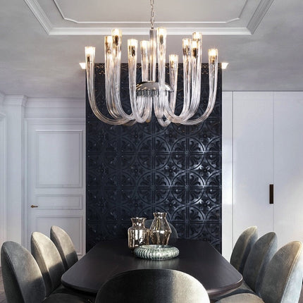 ChandelierDecor - U Shaped Glass Italian Lustre Art Pendant Chandelier