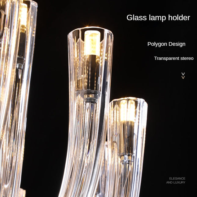 ChandelierDecor - U Shaped Glass Italian Lustre Art Pendant Chandelier