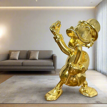 ChandelierDecor - Uncle Scrooge McDuck Gold Millionaire Electroplated Statue Ornament