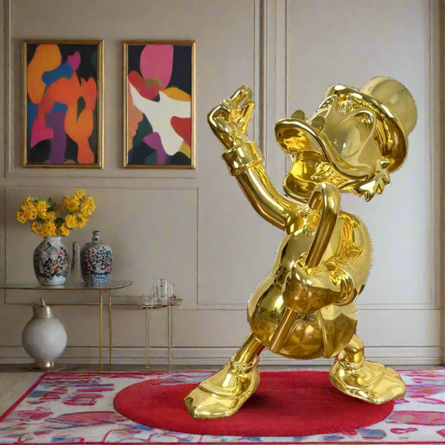 ChandelierDecor - Uncle Scrooge McDuck Gold Millionaire Electroplated Statue Ornament
