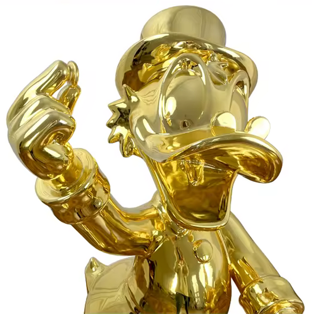 ChandelierDecor - Uncle Scrooge McDuck Gold Millionaire Electroplated Statue Ornament