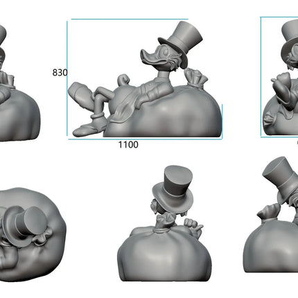 ChandelierDecor - Uncle Scrooge McDuck Millionaire Statue Ornament