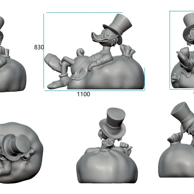 ChandelierDecor - Uncle Scrooge McDuck Millionaire Statue Ornament