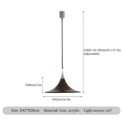 ChandelierDecor - Modern Horn-Shaped LED Pendant Light – Sleek Iron Finish