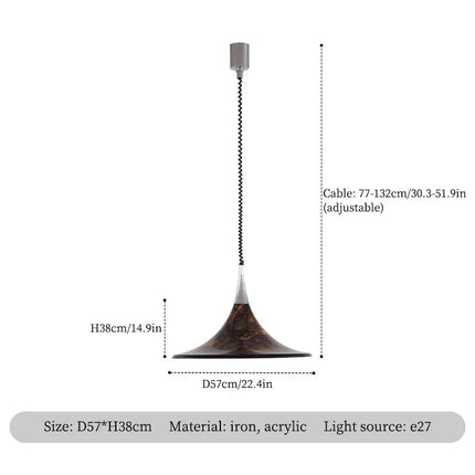 ChandelierDecor - Modern Horn-Shaped LED Pendant Light – Sleek Iron Finish
