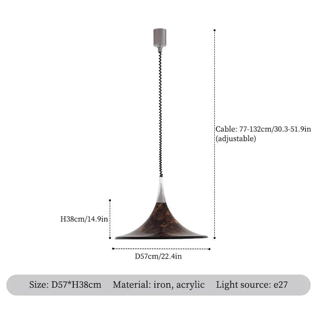 ChandelierDecor - Modern Horn-Shaped LED Pendant Light – Sleek Iron Finish