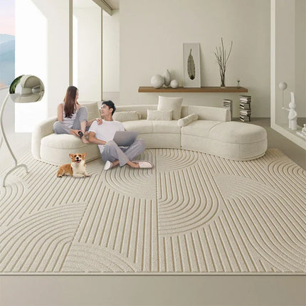 ChandelierDecor - Geometric 3D Diatom Silk Rugs for Living Room
