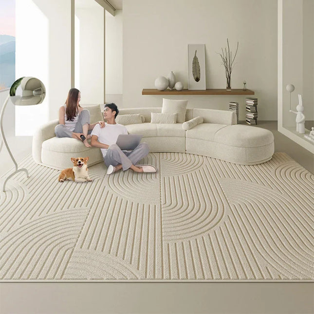 ChandelierDecor - Geometric 3D Diatom Silk Rugs for Living Room