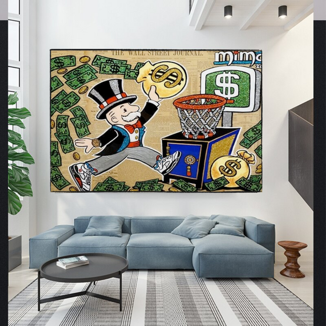 ChandelierDecor - Vintage Alec Monopoly and Richie Canvas Wall Art