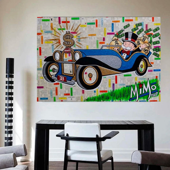 ChandelierDecor - Vintage Alec Monopoly and Richie Canvas Wall Art