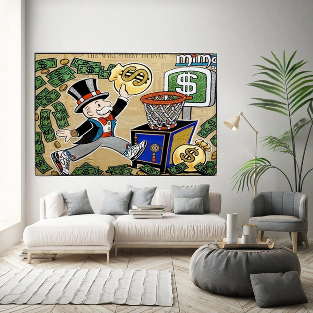 ChandelierDecor - Vintage Alec Monopoly and Richie Canvas Wall Art