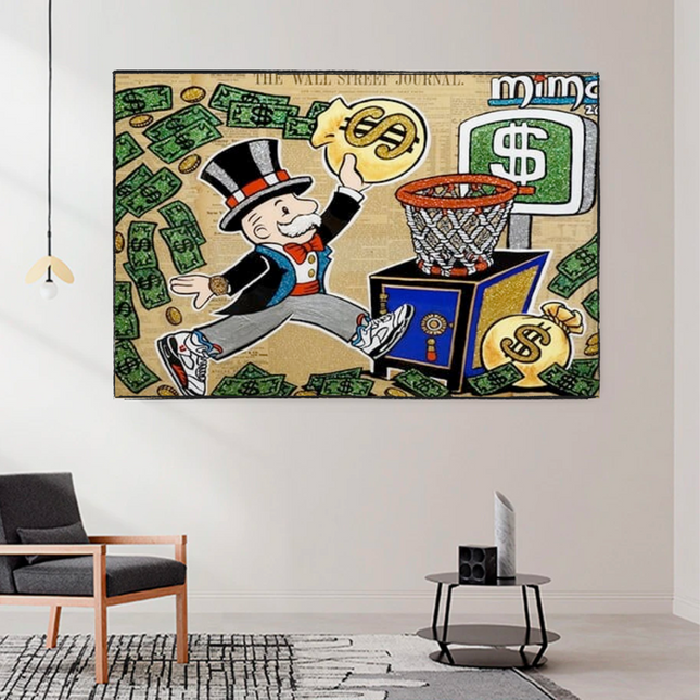 ChandelierDecor - Vintage Alec Monopoly and Richie Canvas Wall Art