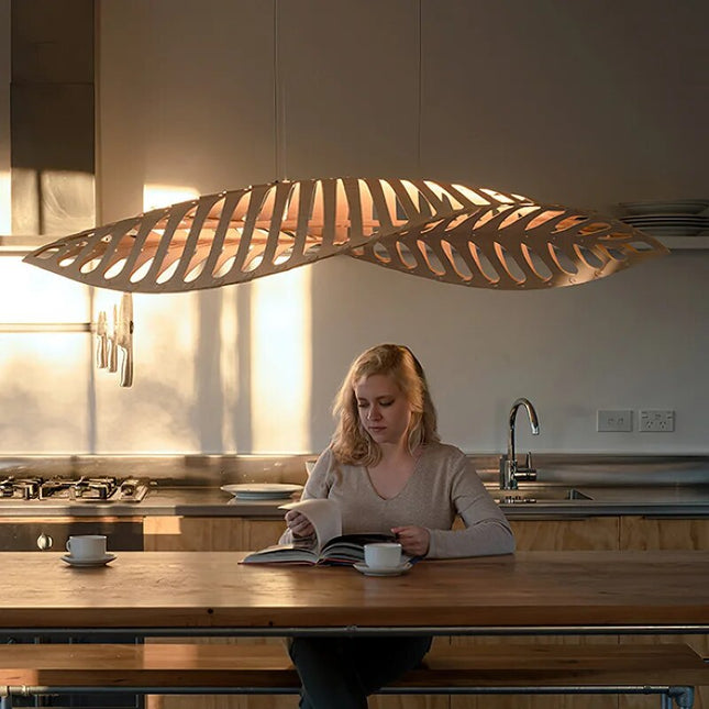 ChandelierDecor - Wabi Sabi Wood Art Fish Bone Pendant Chandelier