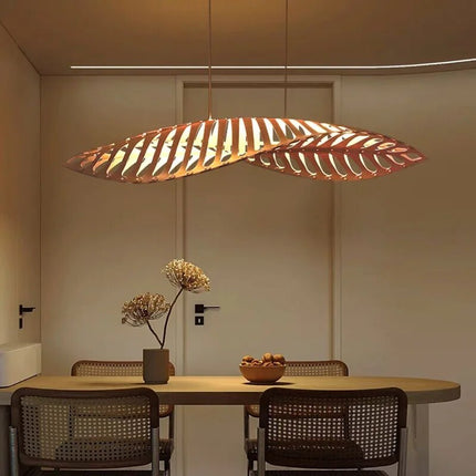 ChandelierDecor - Wabi Sabi Wood Art Fish Bone Pendant Chandelier