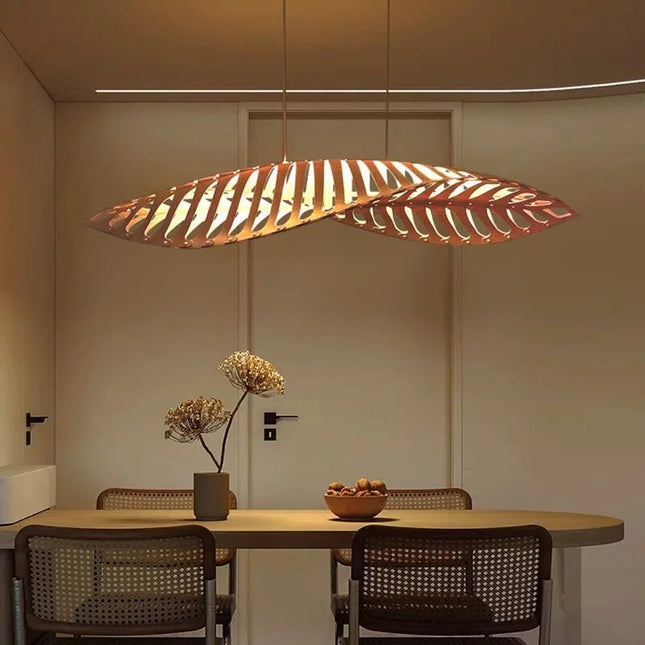 ChandelierDecor - Wabi Sabi Wood Art Fish Bone Pendant Chandelier