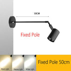Poteau fixe 50cm / Blanc chaud 3000K / 7W | Couleur noire