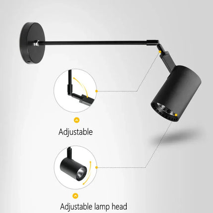 ChandelierDecor - Wall Art LED Long Arm Extendable Telescopic Wall Light
