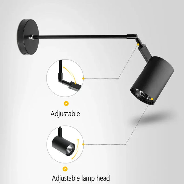 ChandelierDecor - Wall Art LED Long Arm Extendable Telescopic Wall Light