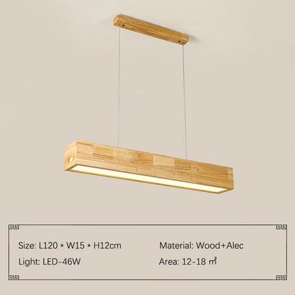ChandelierDecor - Walnut Wood Rectangular Hanging Light