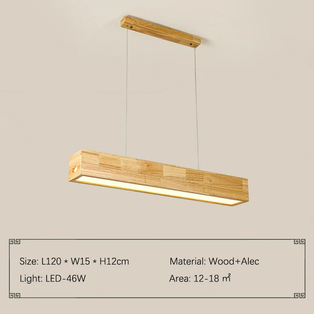 ChandelierDecor - Walnut Wood Rectangular Hanging Light