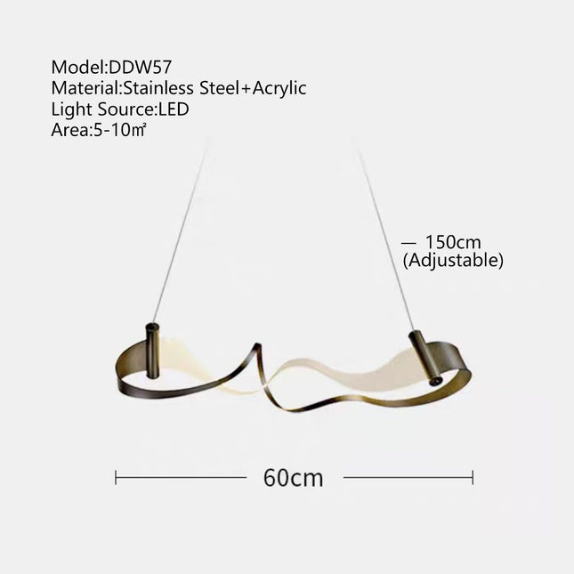 ChandelierDecor - Wave Chandelier: Stylish Lighting for Any Space