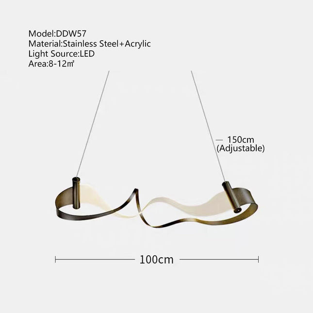 ChandelierDecor - Wave Chandelier: Stylish Lighting for Any Space
