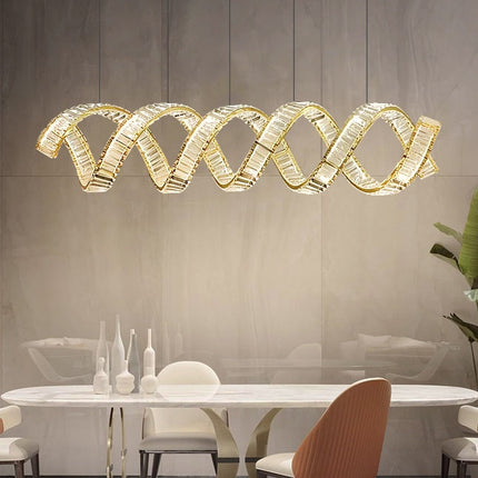 ChandelierDecor - Wave Crystal Pendant Light: Enhance Your Space